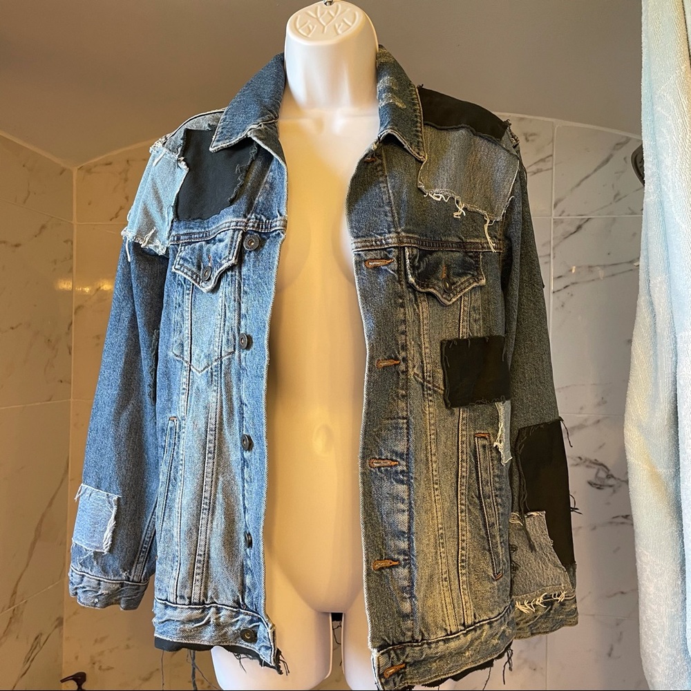 NWT The Ragged Priest Patchwork Denim Jacket